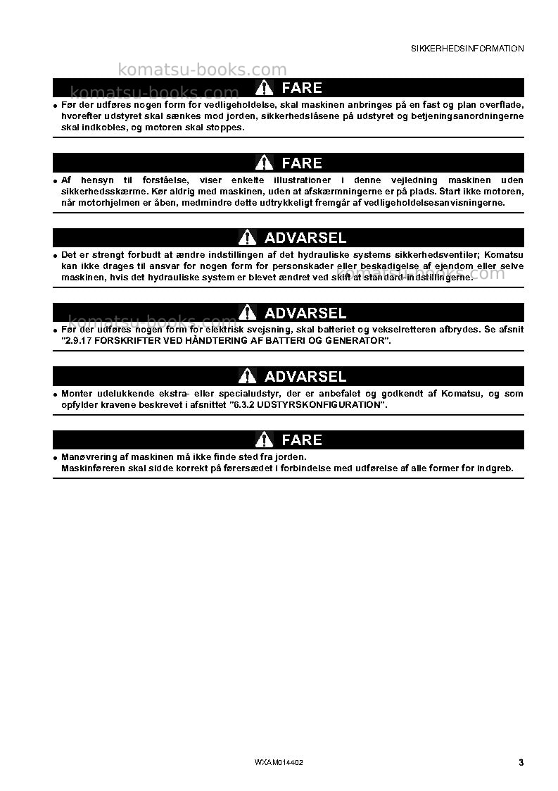 Komatsu pc55mr-3ita Operation manual cover Page 5