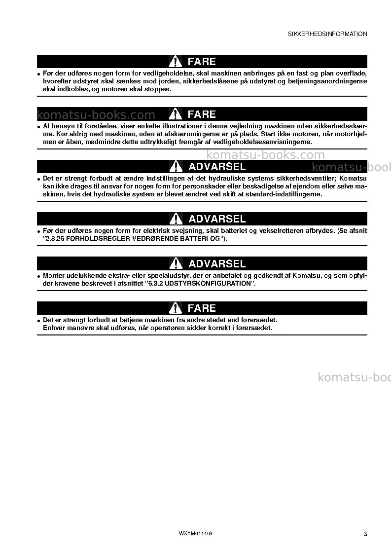 Komatsu pc55mr-3ita Operation manual cover Page 5