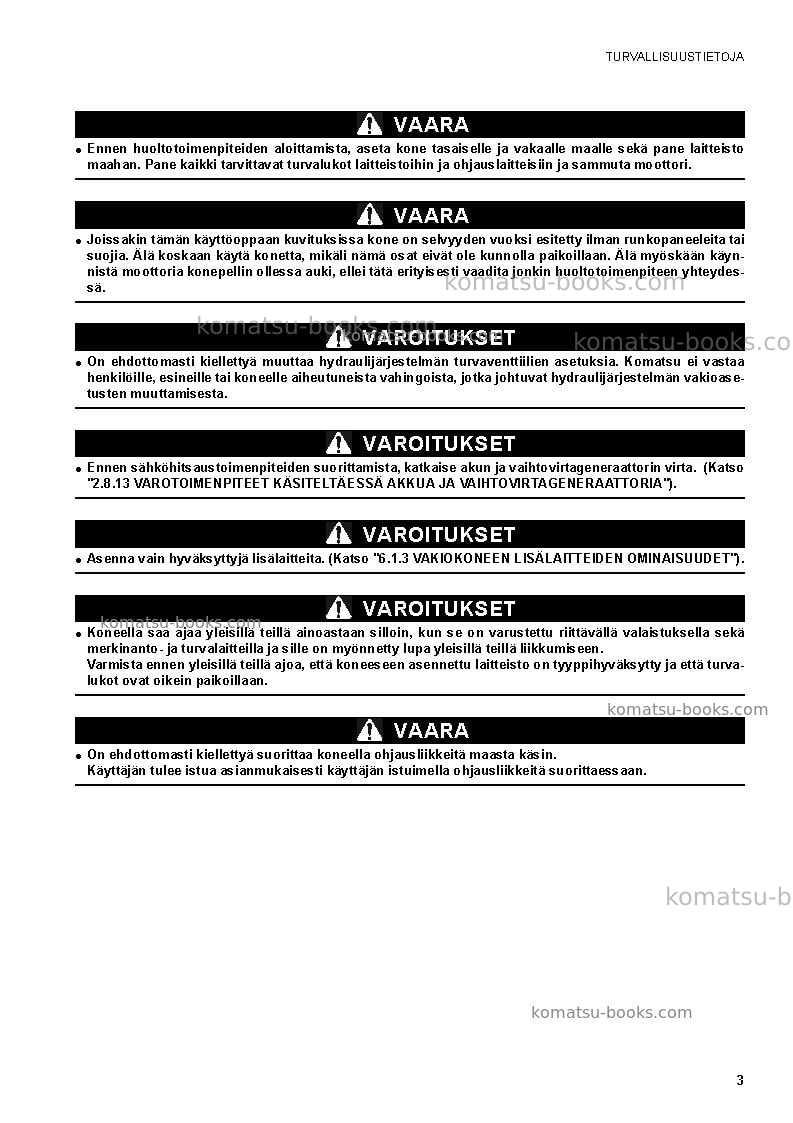 Komatsu ck25-1ita Operation manual cover Page 5 Komatsu ck25-1ita Operation manual cover Page 5