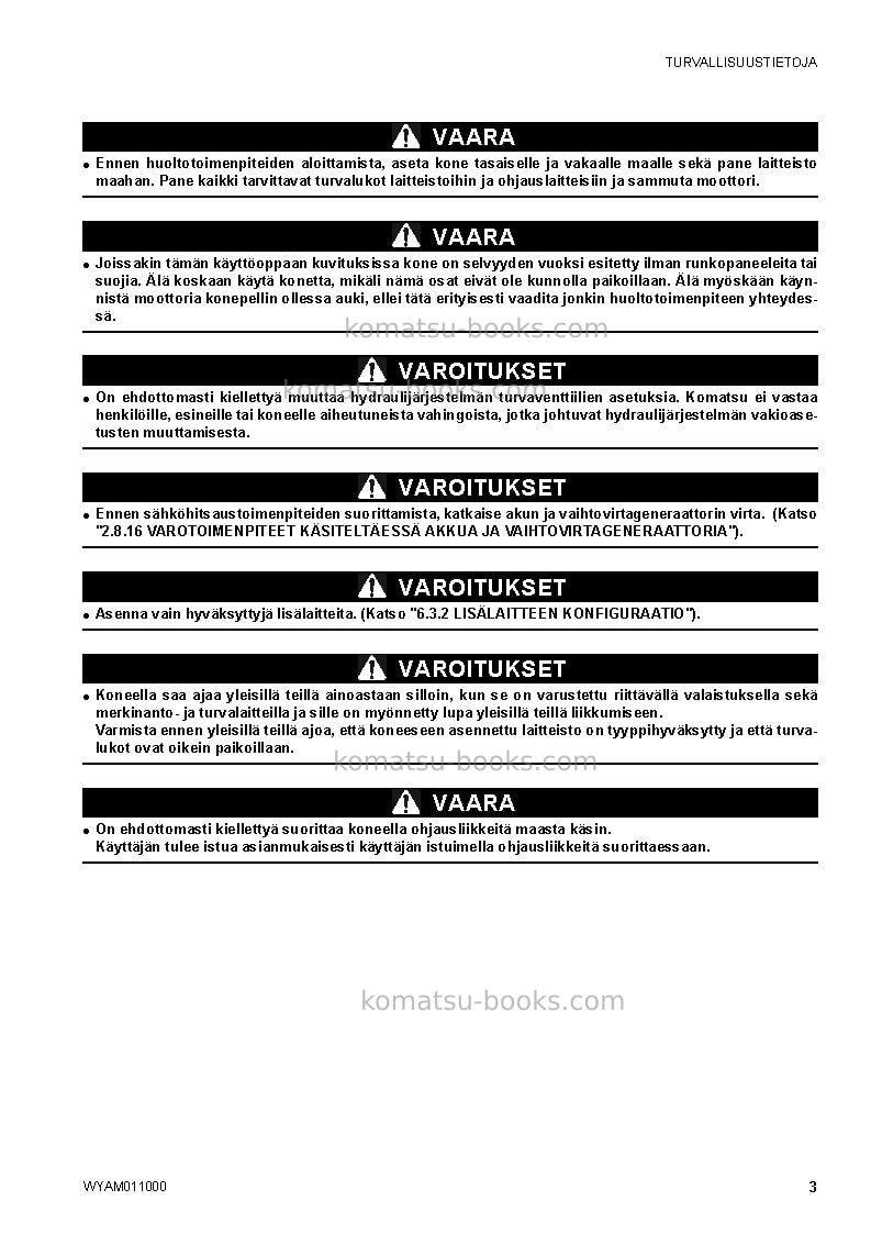 Komatsu ck20-1ita Operation manual cover Page 5 Komatsu ck20-1ita Operation manual cover Page 5