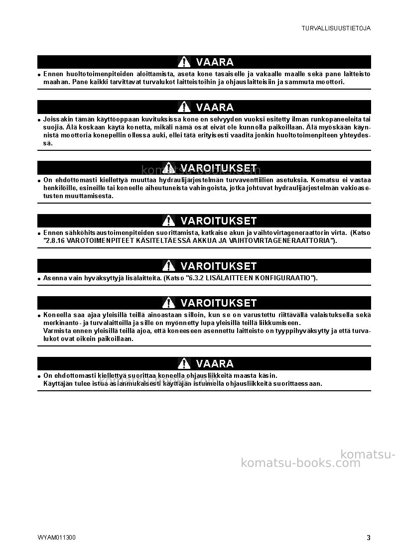 Komatsu ck35-1ita Operation manual cover Page 5 Komatsu ck35-1ita Operation manual cover Page 5