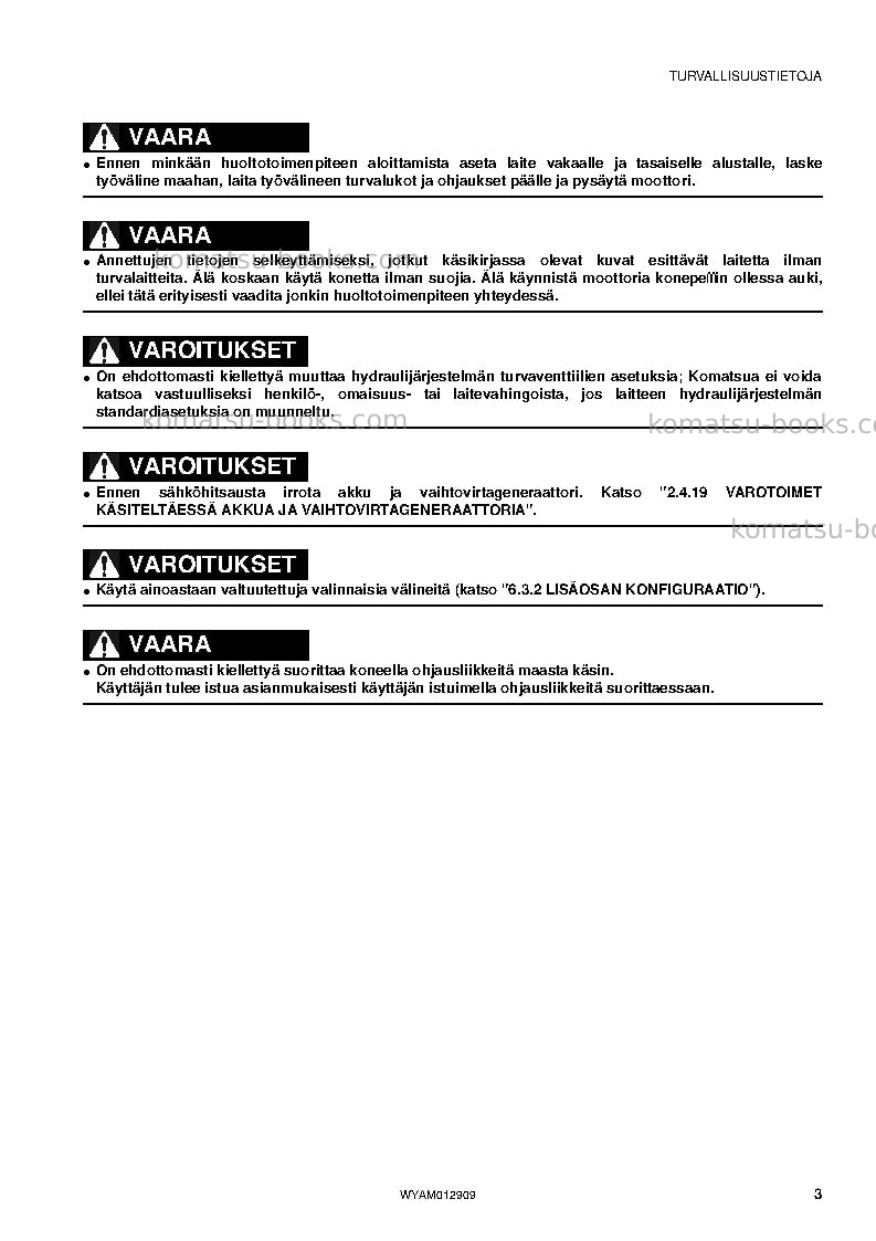 Komatsu pc80mr-3ita Operation manual cover Page 5