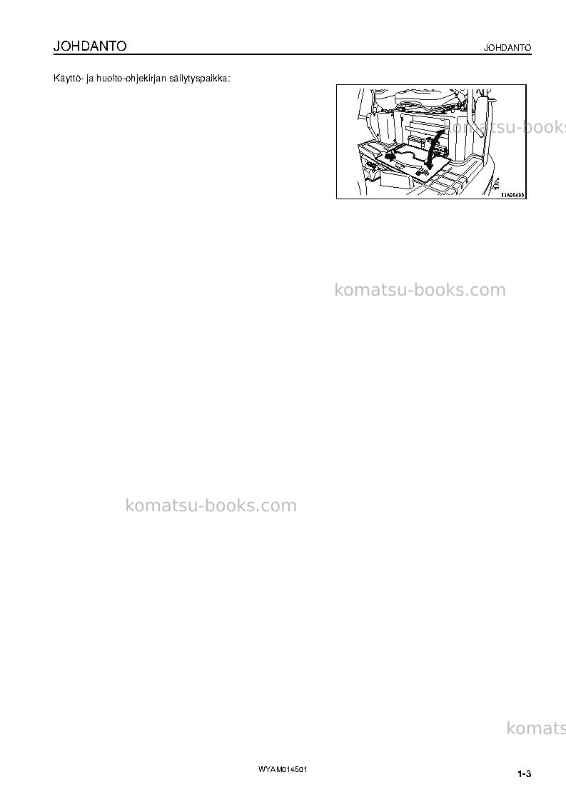 Komatsu pc22mr-3ita Operation manual cover Page 5