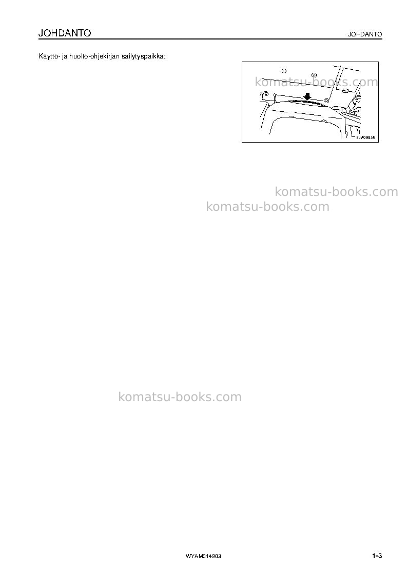 Komatsu pw118mr-8ita Operation manual cover Page 5 Komatsu pw118mr-8ita Operation manual cover Page 5