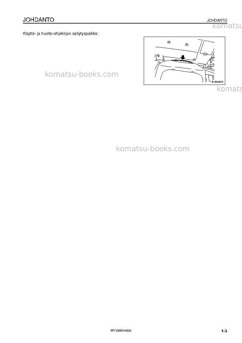 Komatsu pw118mr-8ita Operation manual cover Page 5
