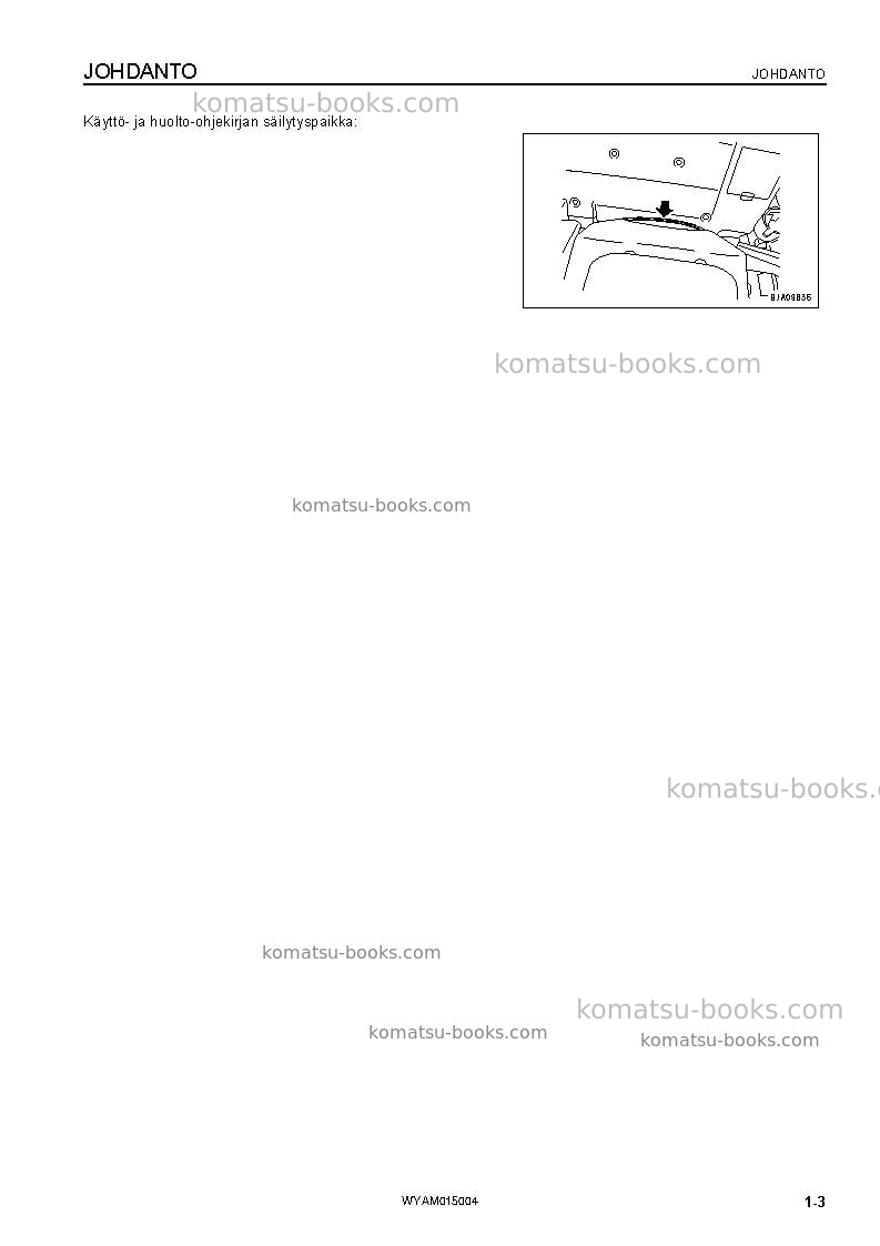 Komatsu pw98mr-8ita Operation manual cover Page 5