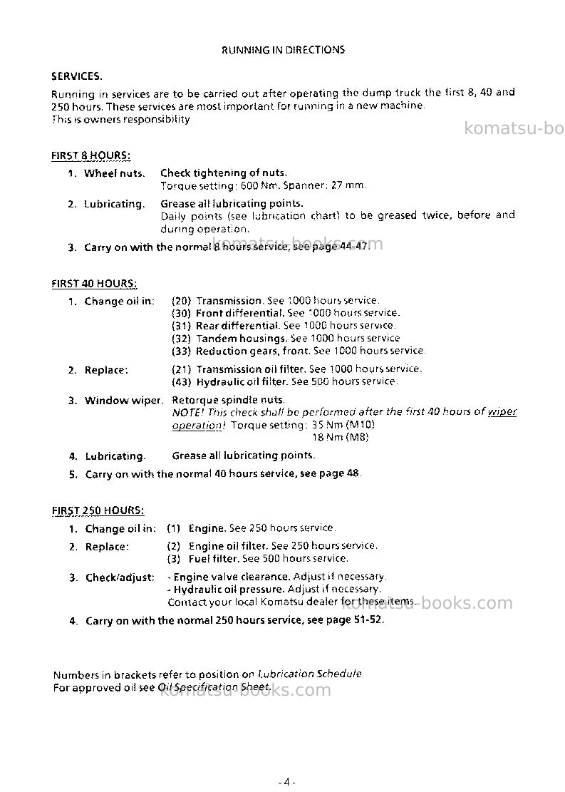 Komatsu ha270-3jpn Operation manual cover Page 5