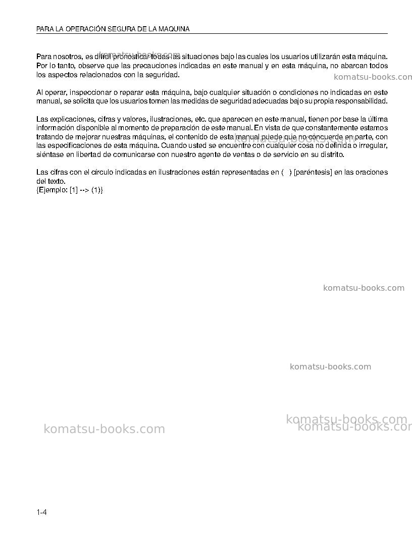 Komatsu pc200-6jpn Manual de operación cover Page 5