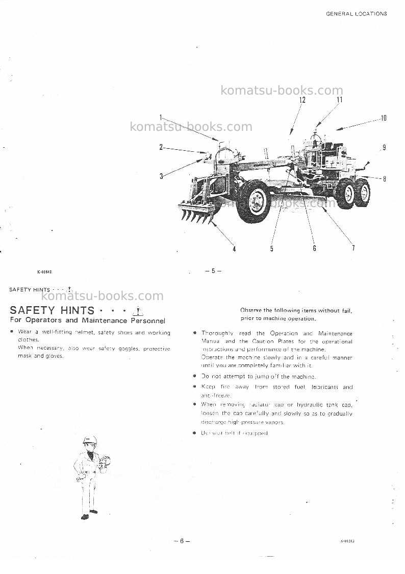 Komatsu gd28ac-1jpn Operation manual cover Page 5 Komatsu gd28ac-1jpn Operation manual cover Page 5