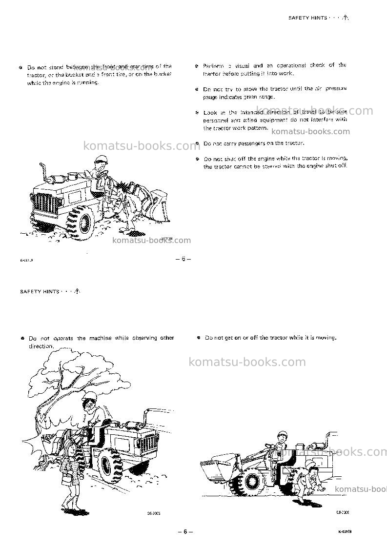 Komatsu w170-1jpn Operation manual cover Page 5 Komatsu w170-1jpn Operation manual cover Page 5