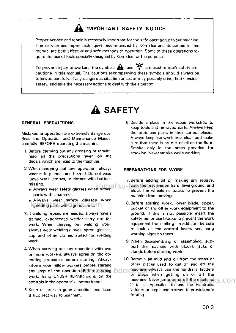 Komatsu d41s-3jpn Repair & maintenance cover Page 5