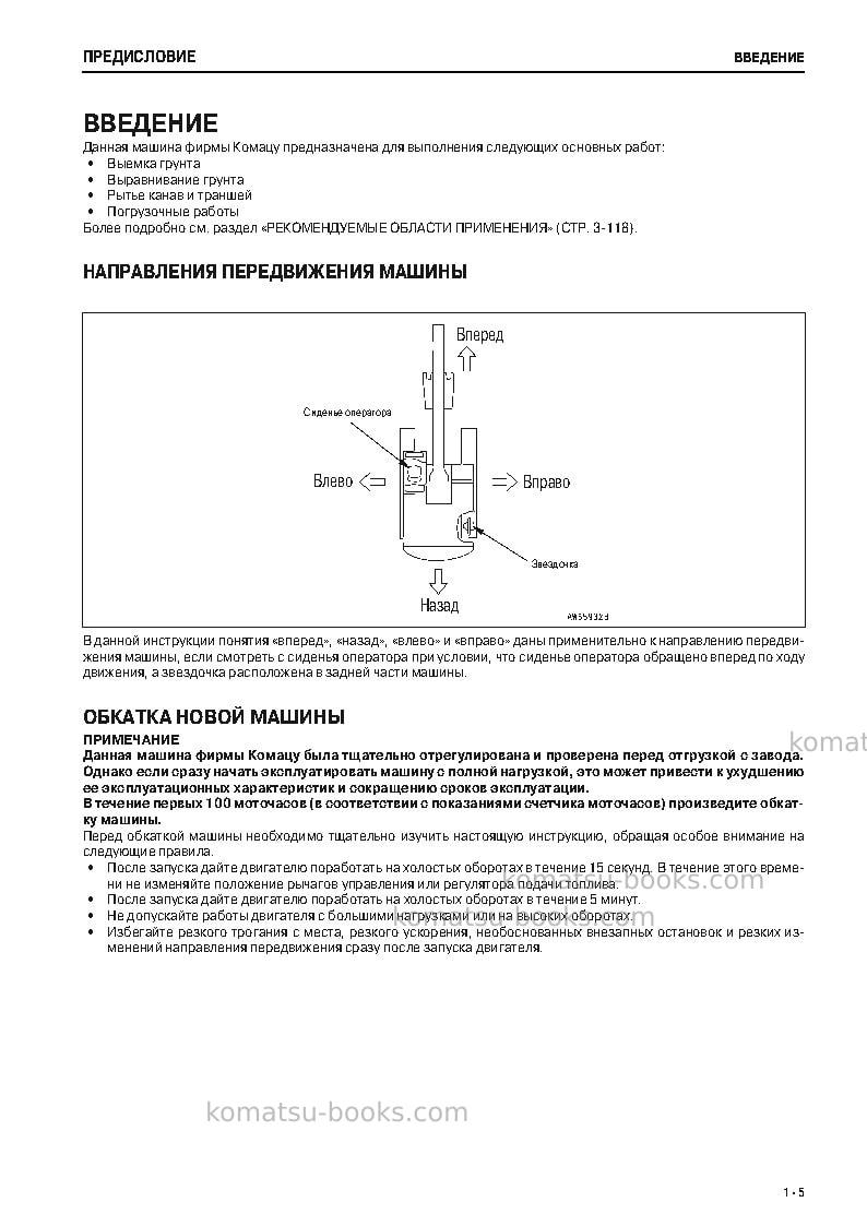 Komatsu pc1250-7jpn Руководство по эксплуатации обложка Страница 6