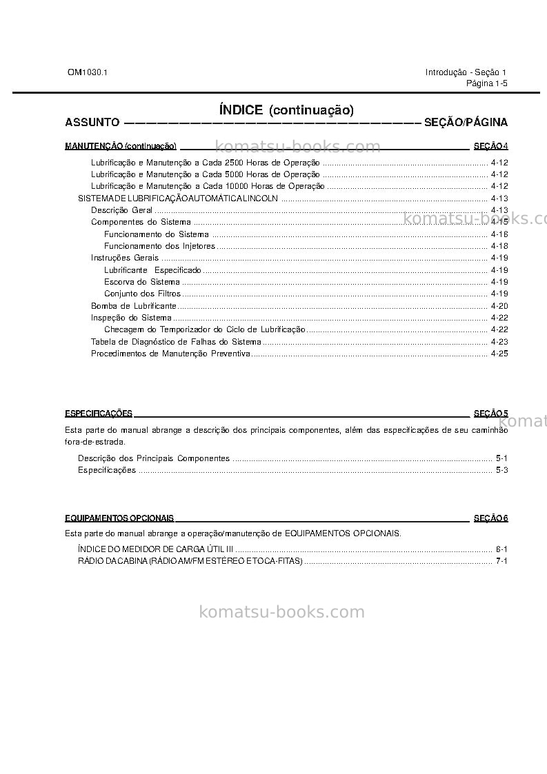Komatsu 830eusa Manual de operação capa Página 6