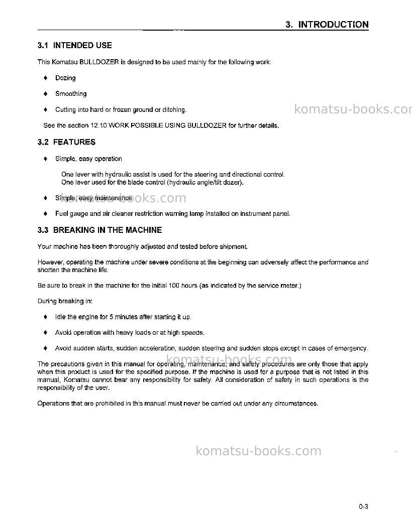 Komatsu d39e-1usa Operation manual cover Page 6