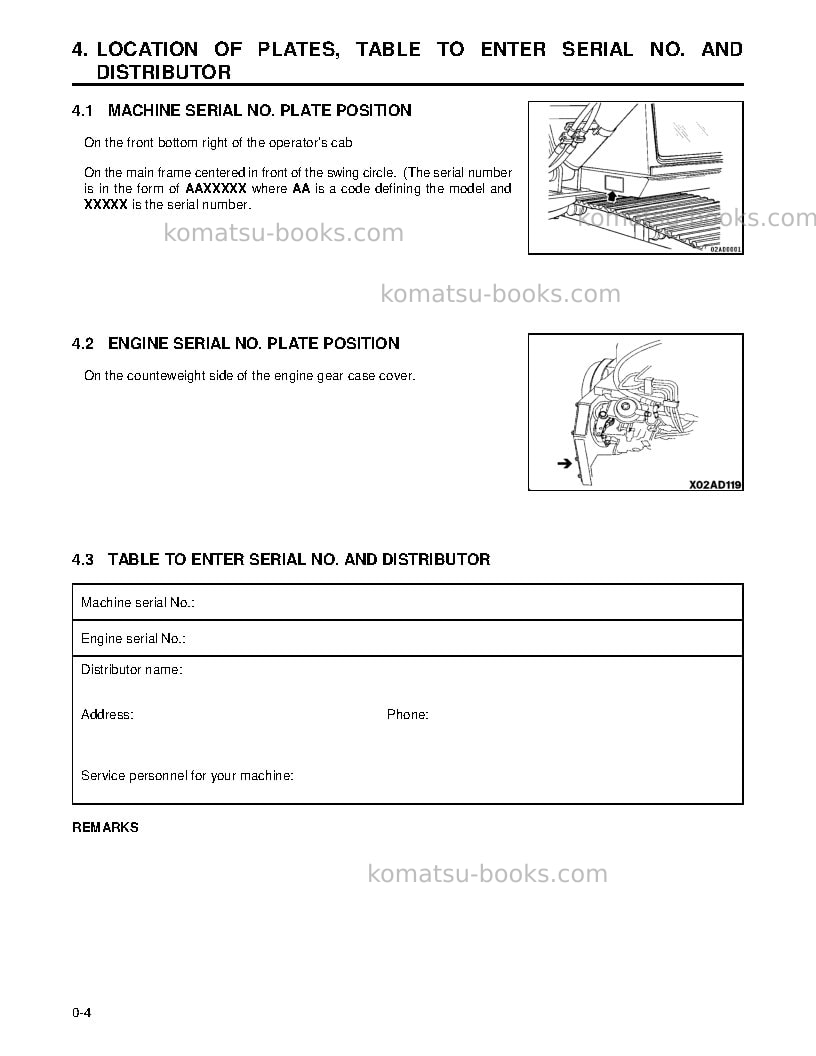Komatsu pc200lc-6usa-le Operation manual cover Page 6 Komatsu pc200lc-6usa-le Operation manual cover Page 6