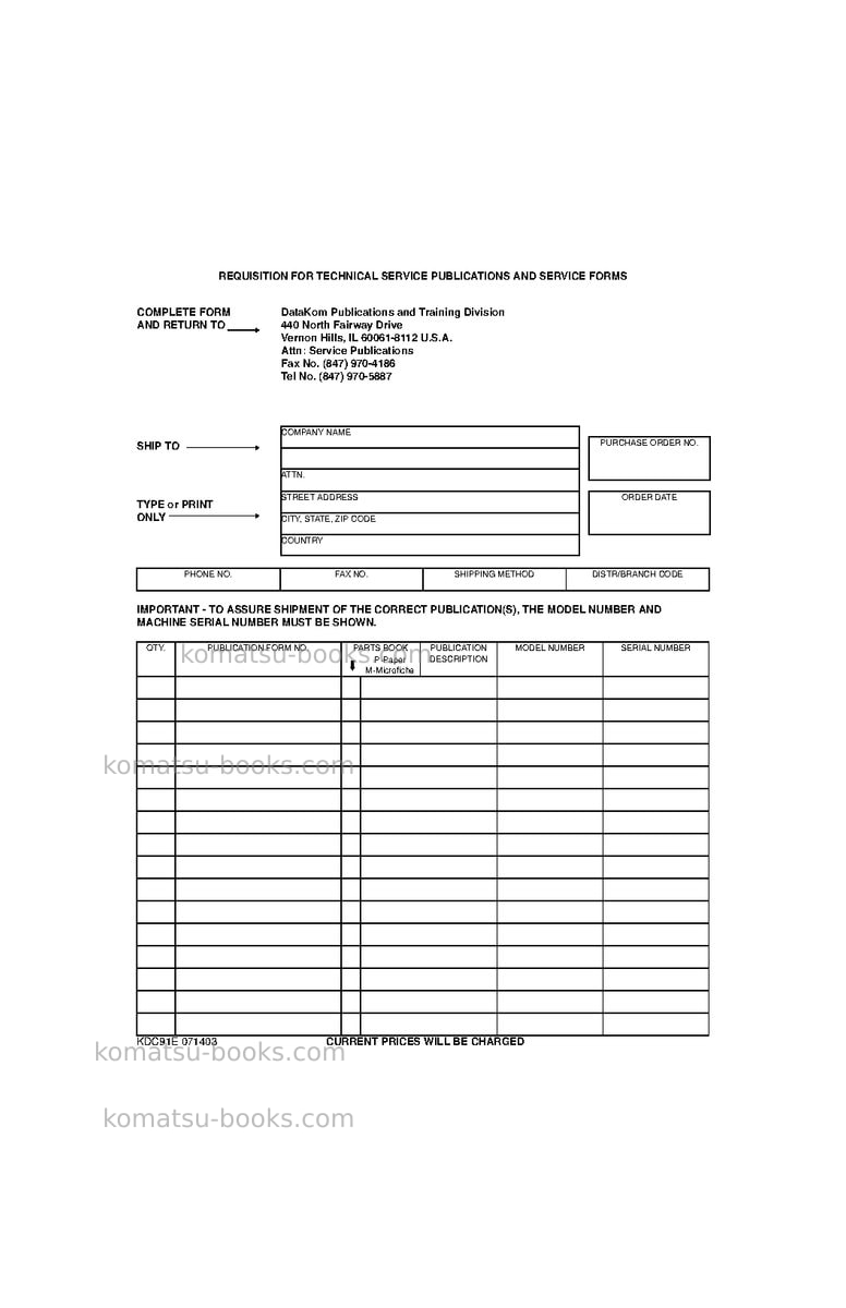 Komatsu wa320pt-5usa-l Operation manual cover Page 6