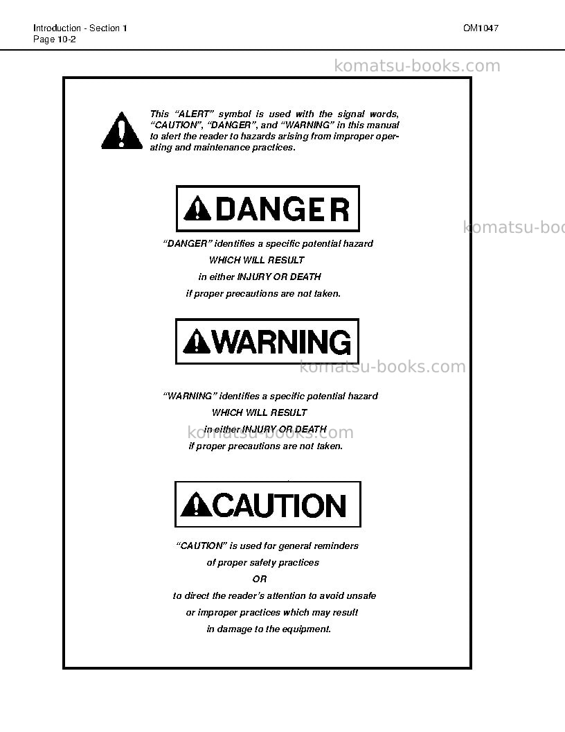Komatsu 730eusa Operation manual cover Page 6