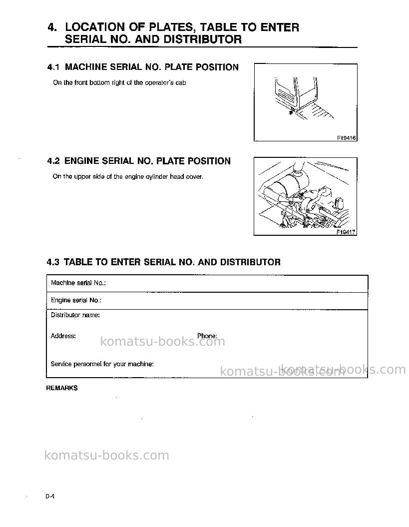 Komatsu pc200-6usa-l Operation manual cover Page 6 Komatsu pc200-6usa-l Operation manual cover Page 6