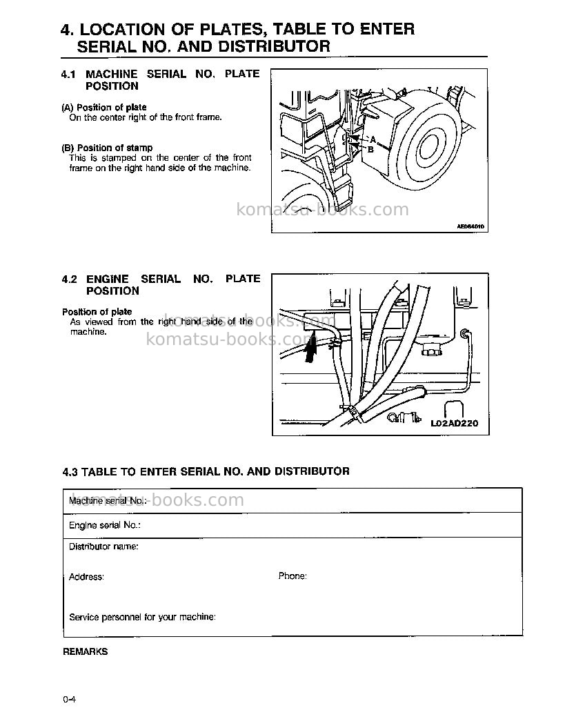Komatsu wa450-3usa-le Operation manual cover Page 6 Komatsu wa450-3usa-le Operation manual cover Page 6