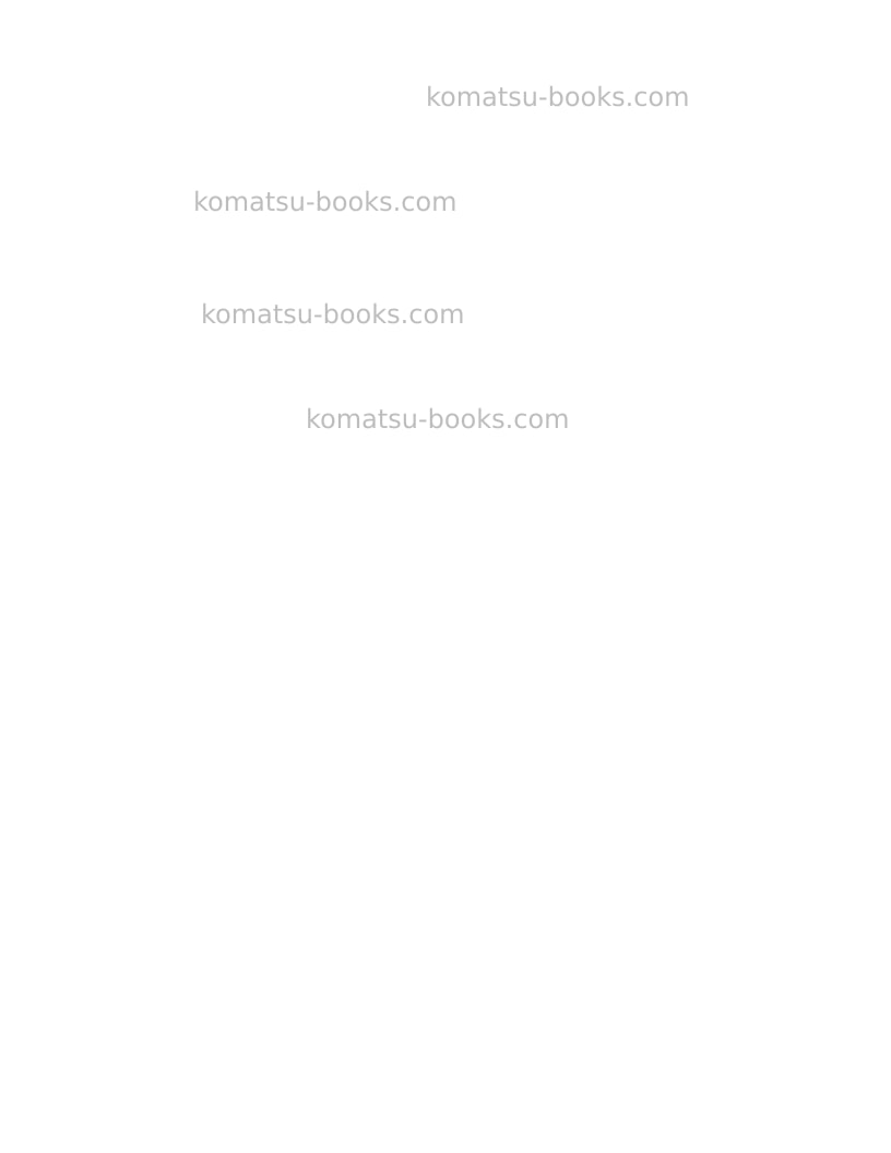 Komatsu pc400hd-6usa-lk Operation manual cover Page 6 Komatsu pc400hd-6usa-lk Operation manual cover Page 6