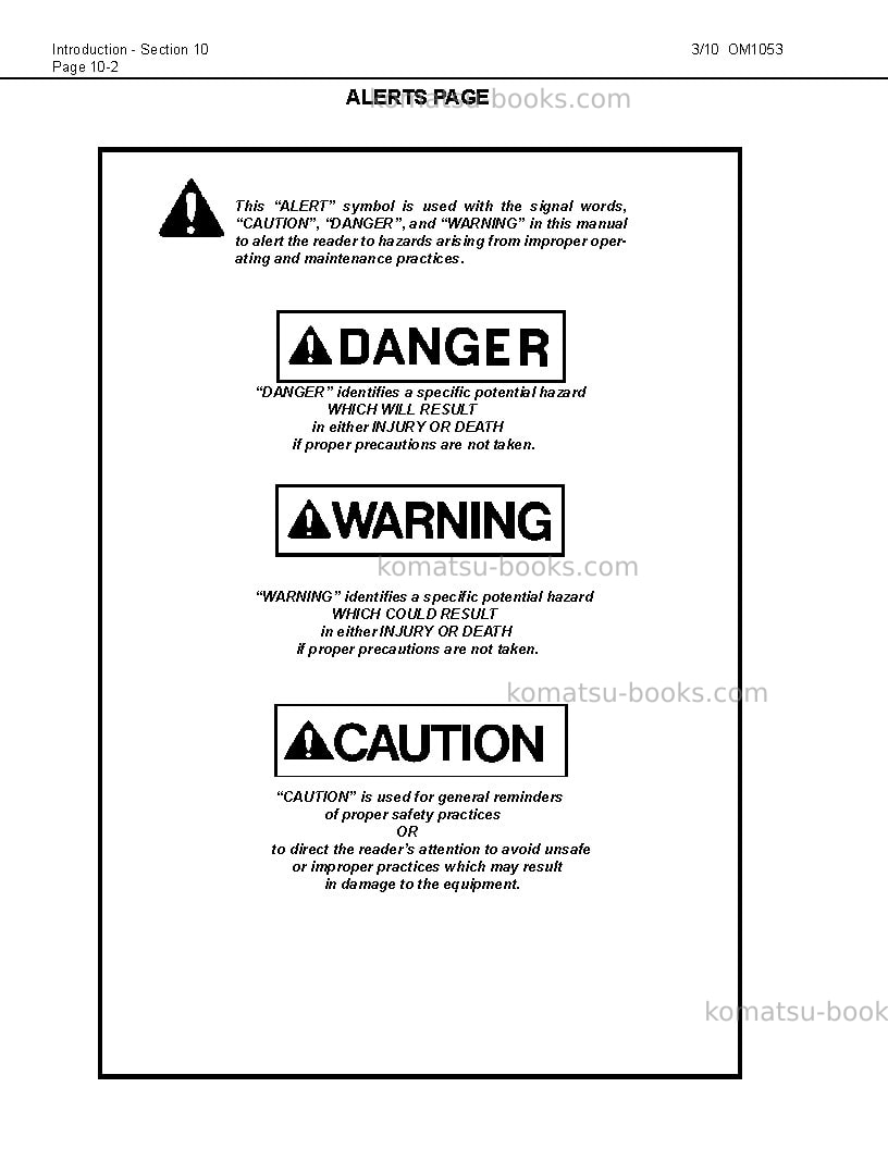 Komatsu 830e-acusa Operation manual cover Page 6 Komatsu 830e-acusa Operation manual cover Page 6