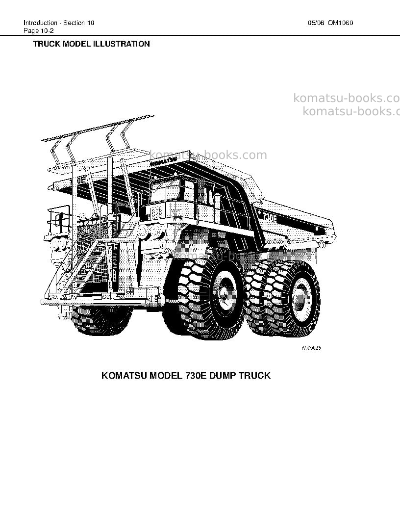 Komatsu 730eusa-with trolley Operation manual cover Page 6