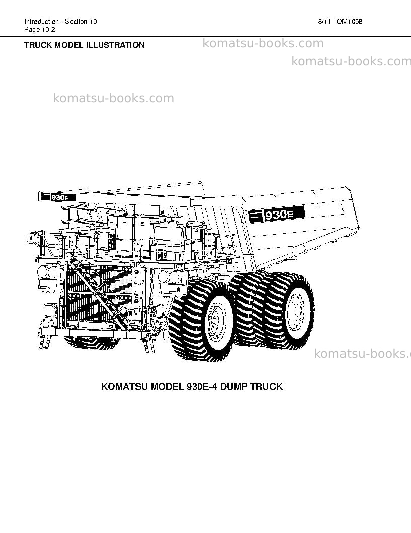 Komatsu 930e-4usa Operation manual cover Page 6