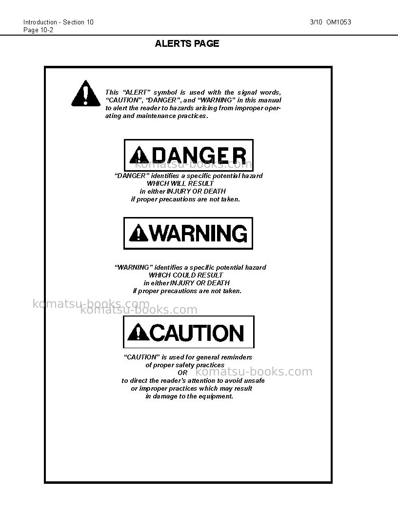 Komatsu 830e-acusa Operation manual cover Page 6 Komatsu 830e-acusa Operation manual cover Page 6