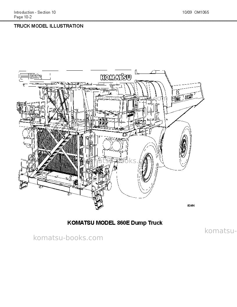 Komatsu 860e-1usa-kt Operation manual cover Page 6 Komatsu 860e-1usa-kt Operation manual cover Page 6