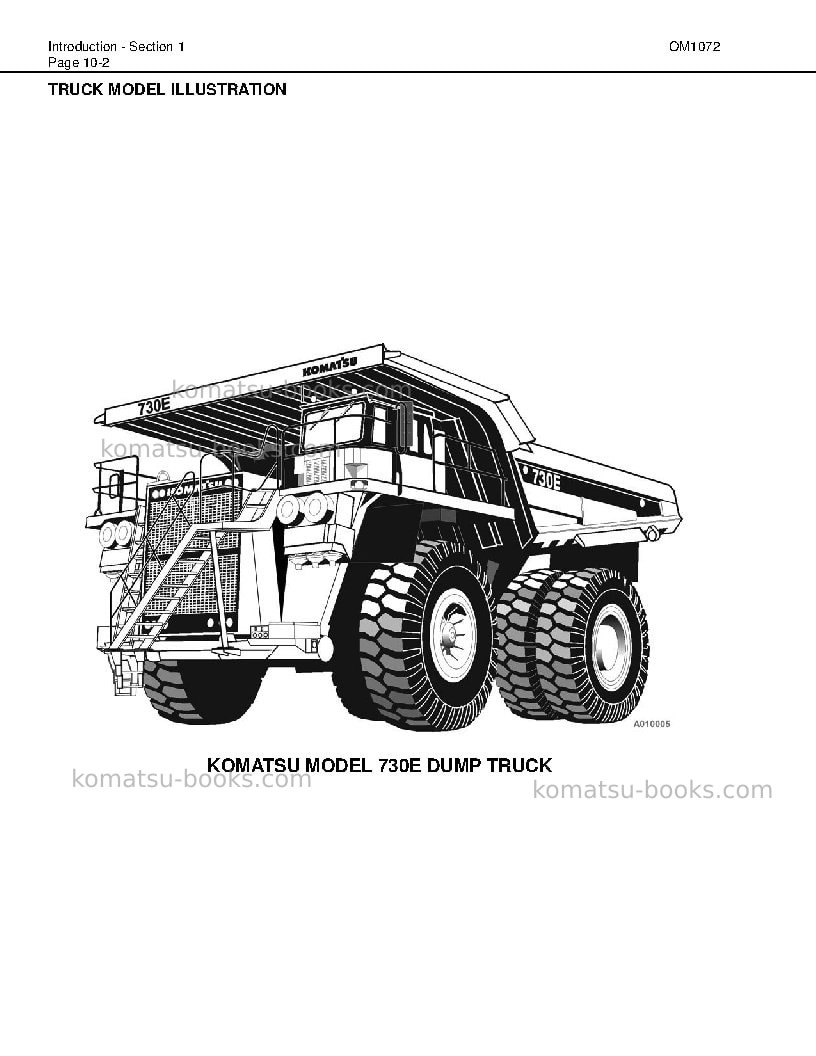 Komatsu 730eusa Operation manual cover Page 6