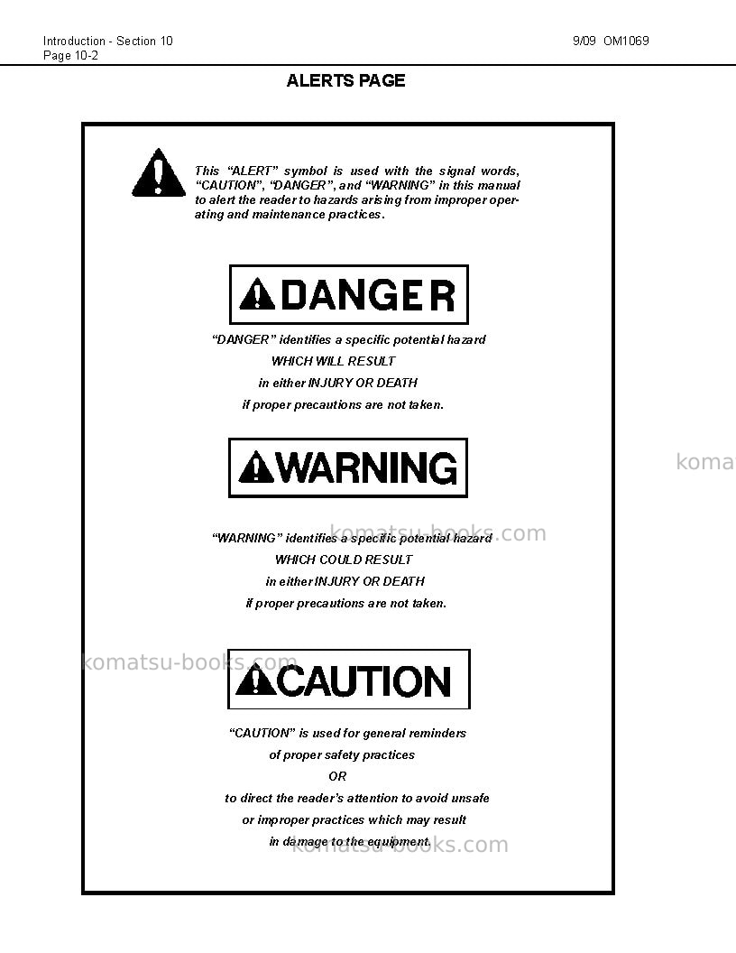 Komatsu 830e-1usa-ac Operation manual cover Page 6 Komatsu 830e-1usa-ac Operation manual cover Page 6