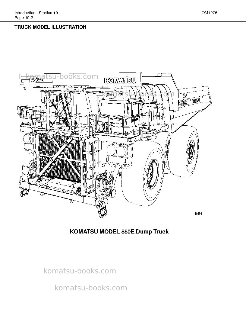 Komatsu 860e-1usa-kt Operation manual cover Page 6