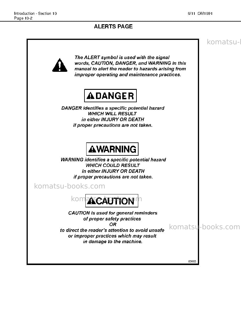 Komatsu 830e-1usa-ac Operation manual cover Page 6