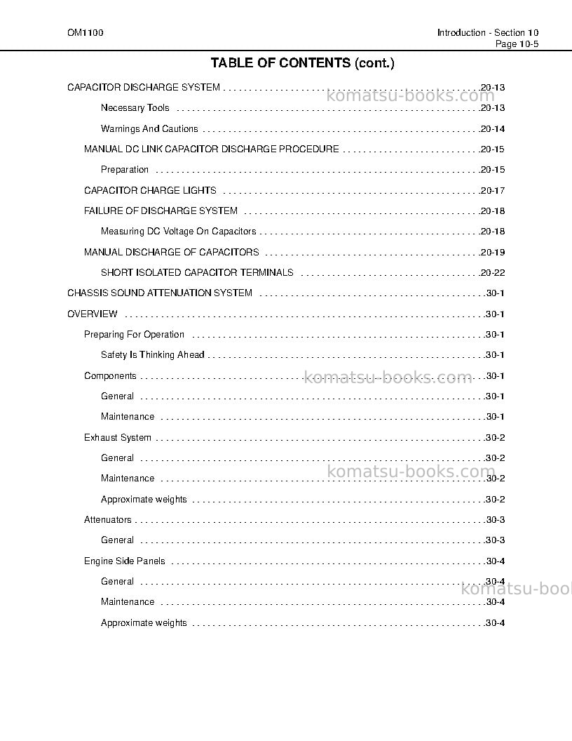 Komatsu 930e-4usa Operation manual cover Page 6 Komatsu 930e-4usa Operation manual cover Page 6