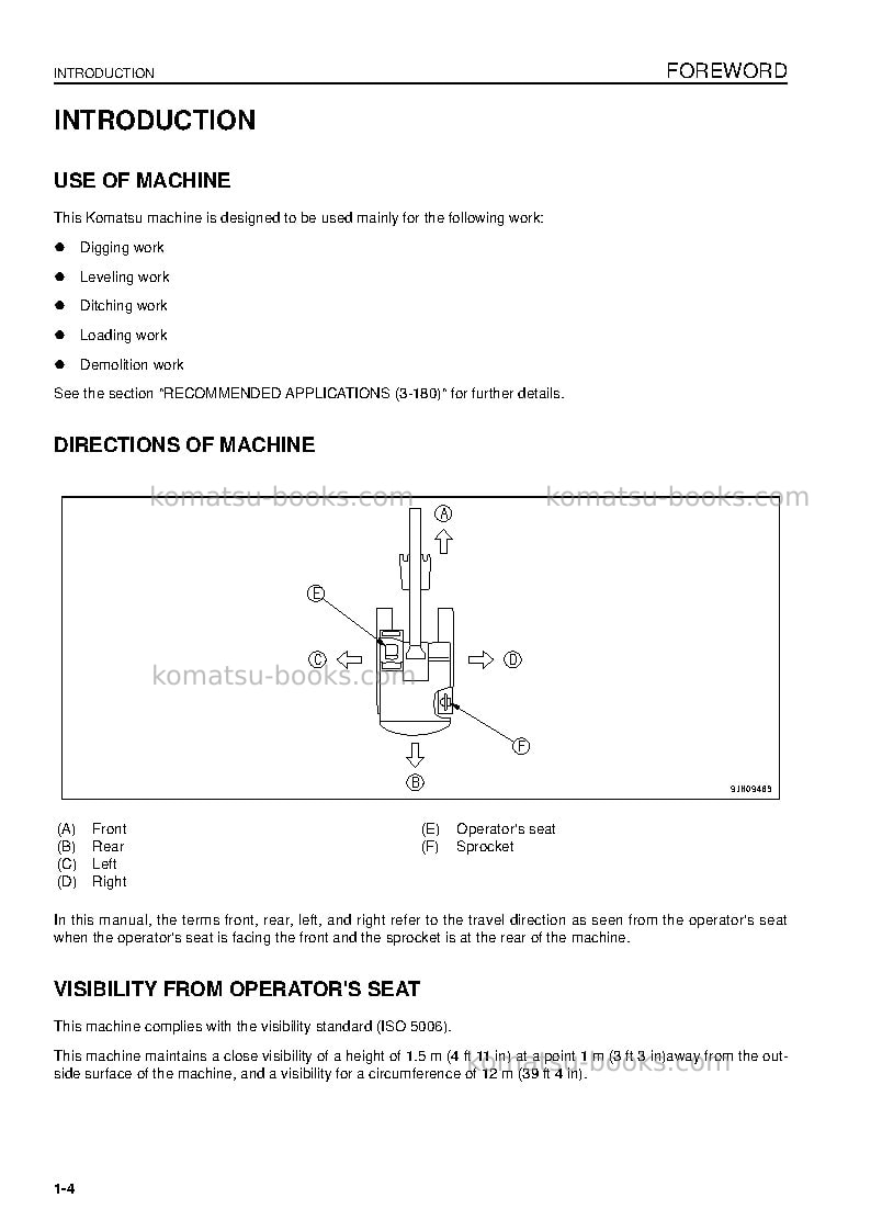Komatsu pc350lc-8usa-m0 Operation manual cover Page 6