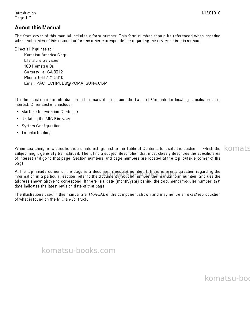 Komatsu 830e-1usa-ac Operation manual cover Page 6