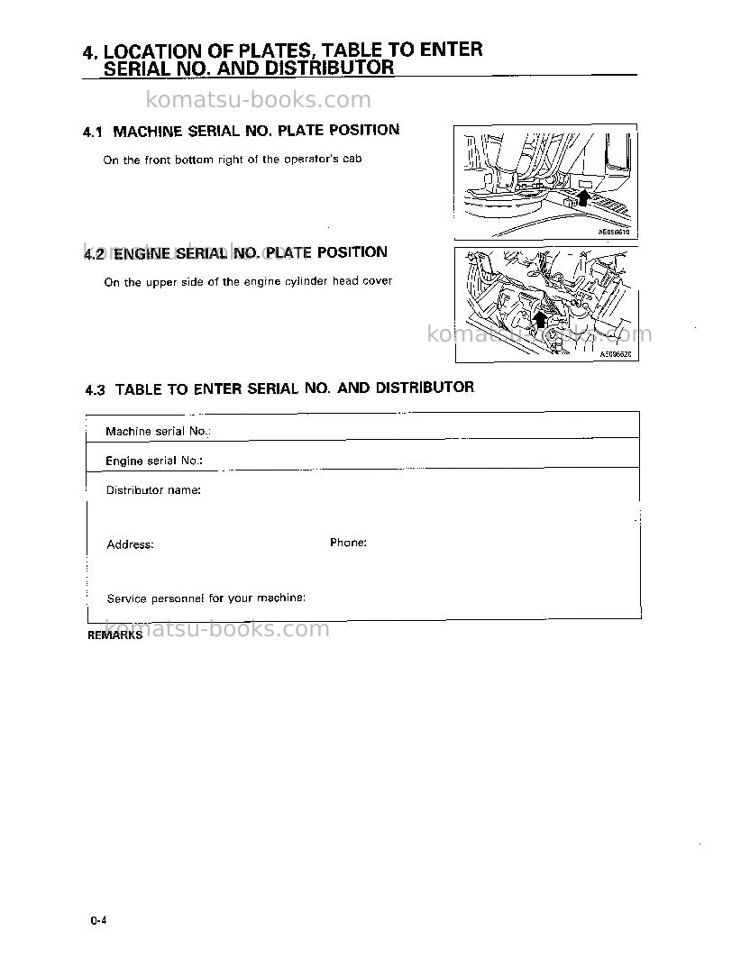 Komatsu pc400lc-5jpn Operation manual cover Page 6 Komatsu pc400lc-5jpn Operation manual cover Page 6