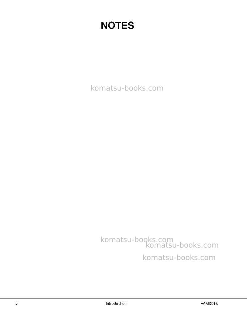 Komatsu 930e-4usa Field assembly manual cover Page 6