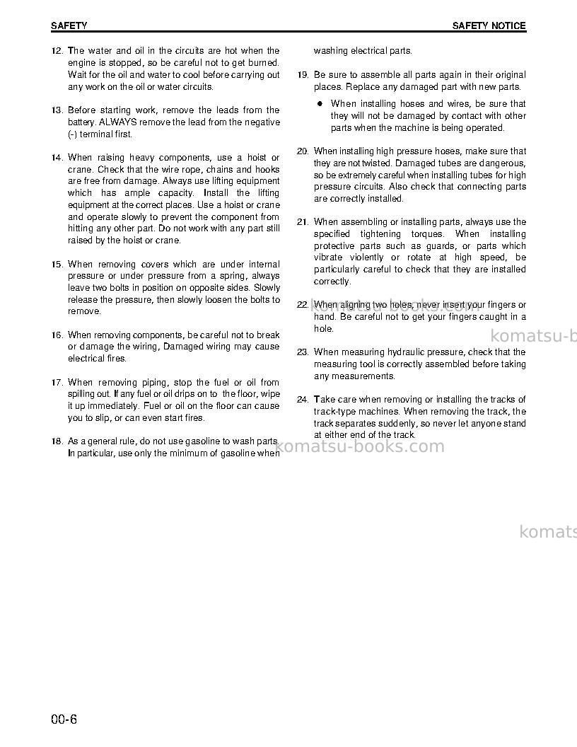 Komatsu wa180pt-3usa-l Repair & maintenance cover Page 6