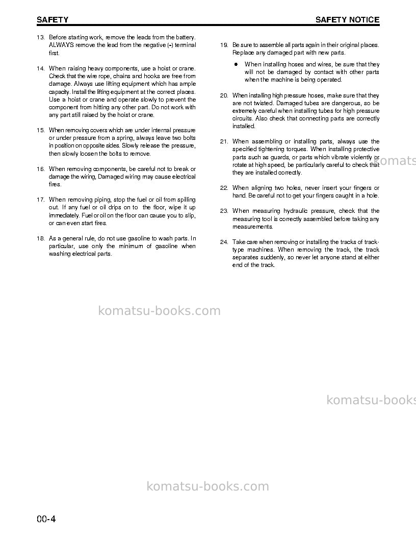 Komatsu wa120-3usa-l Repair & maintenance cover Page 6