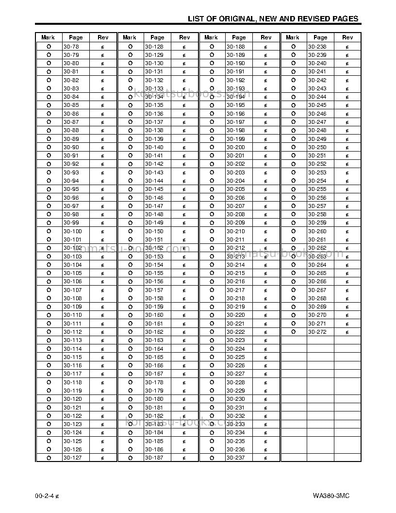 Komatsu wa380-3usa-mc Repair & maintenance cover Page 6