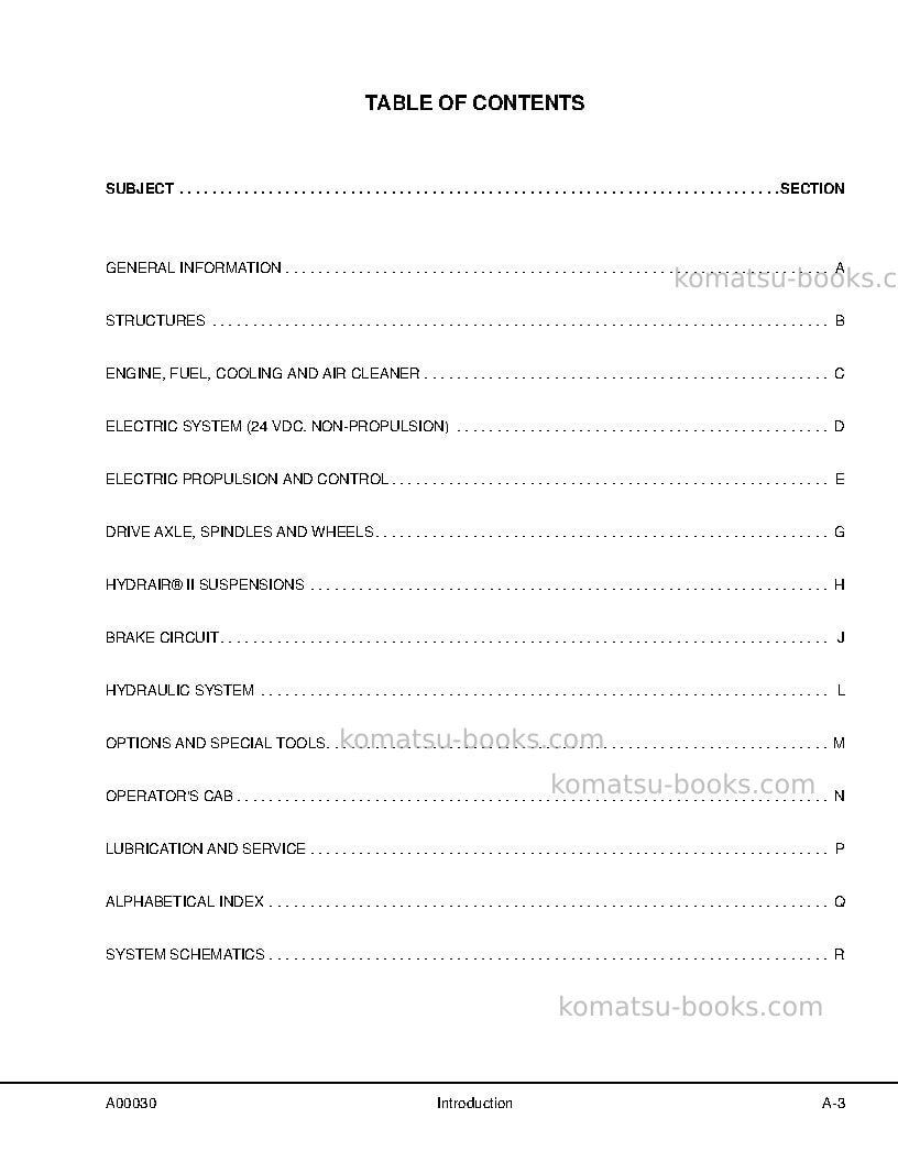 Komatsu 730eusa Repair & maintenance cover Page 6