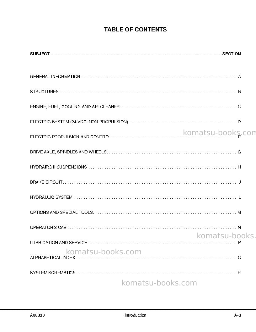 Komatsu 730eusa Repair & maintenance cover Page 6