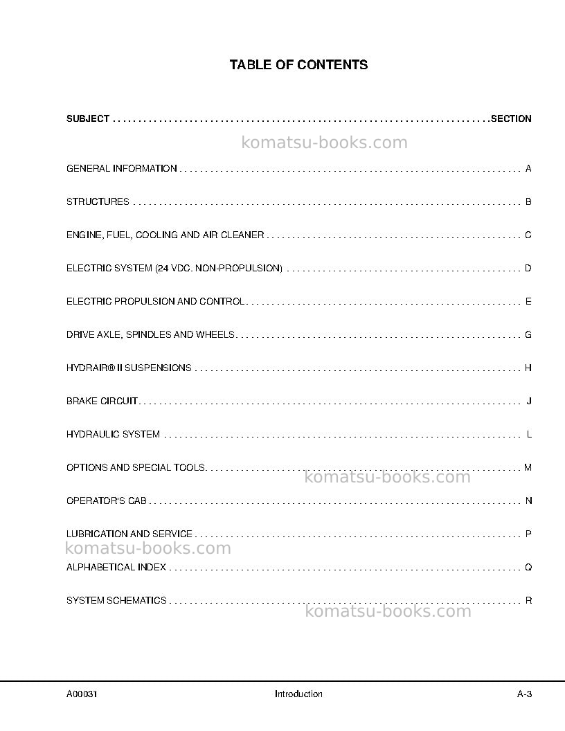 Komatsu 730eusa Repair & maintenance cover Page 6