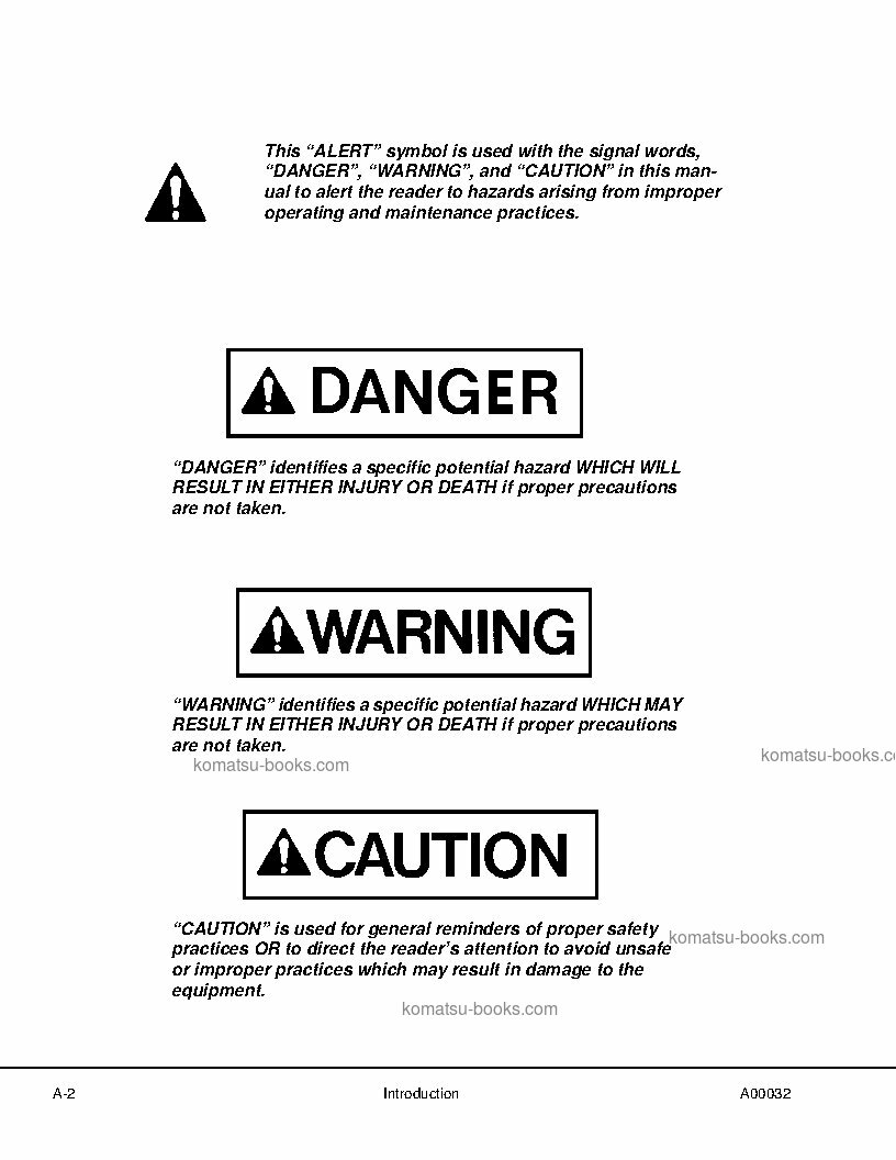 Komatsu 830eusa 维修与保养手册 封面 页 6