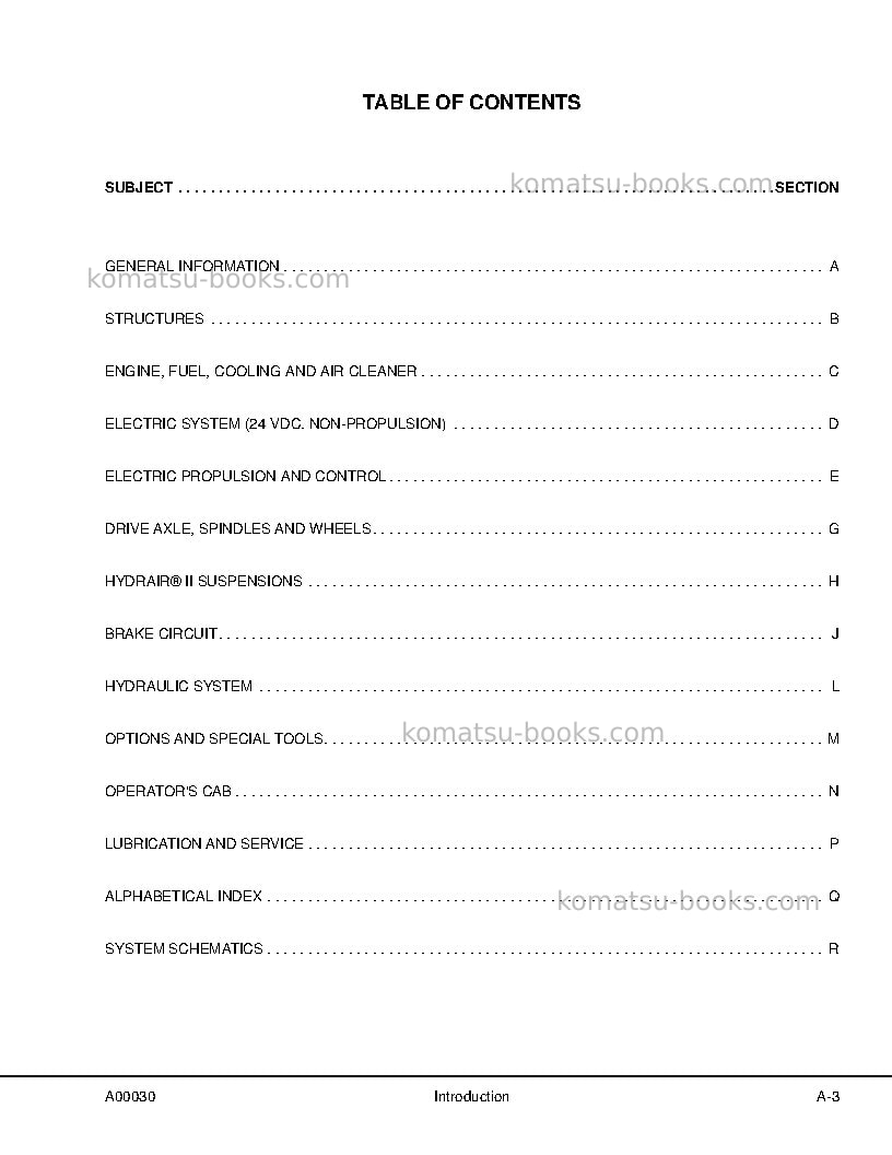 Komatsu 730eusa Repair & maintenance cover Page 6