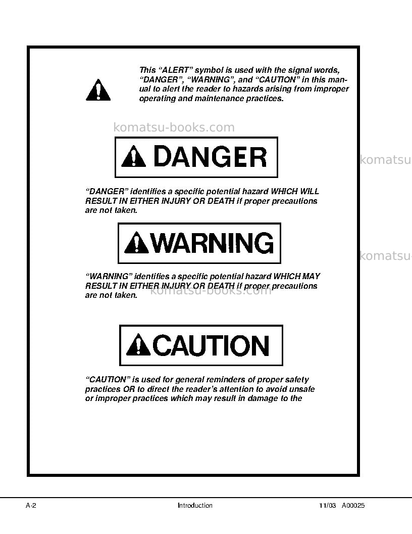 Komatsu hd1500-5usa Repair & maintenance cover Page 6