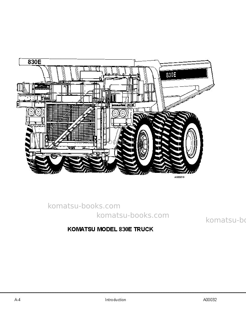 Komatsu 830eusa Repair & maintenance cover Page 6