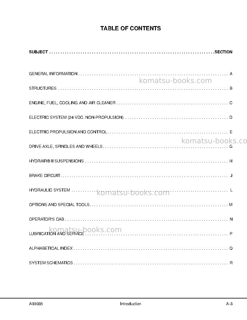 Komatsu 730eusa Repair & maintenance cover Page 6