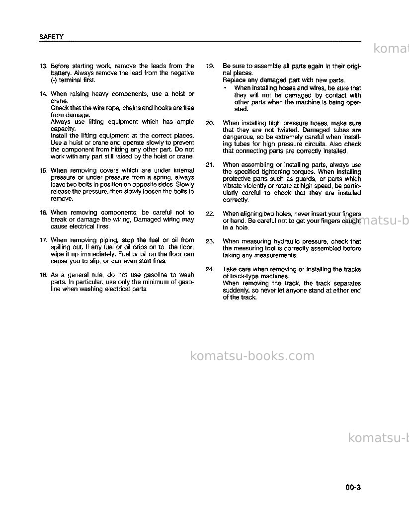 Komatsu wa420-1jpn-lc Repair & maintenance cover Page 6